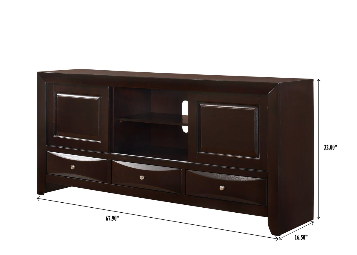 Emily Dark Cherry 68" TV Stand