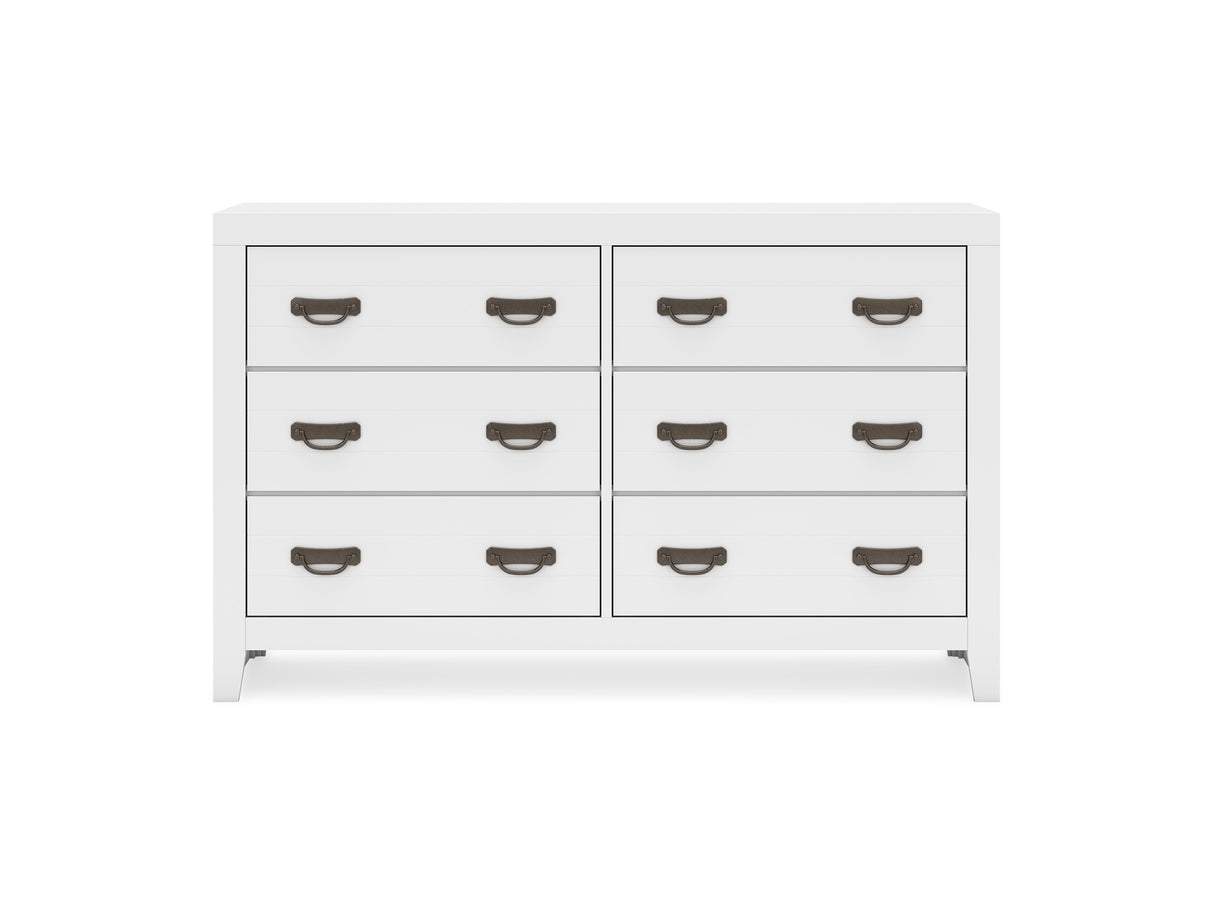 Binterglen White Queen Panel Bed, Dresser And Nightstand