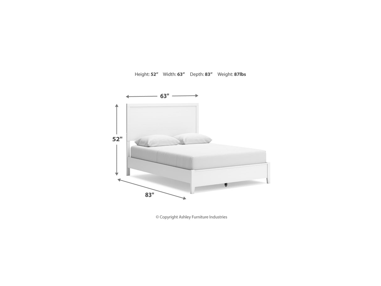 Binterglen White Queen Panel Bed, Dresser And Nightstand