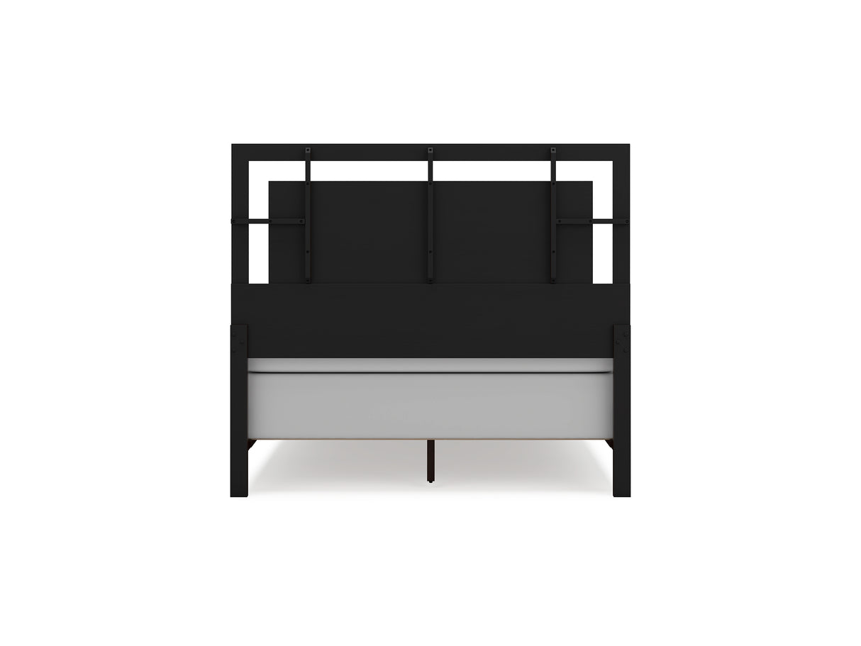 Covetown Dark Brown Queen Panel Bed, Dresser, Mirror And Nightstand