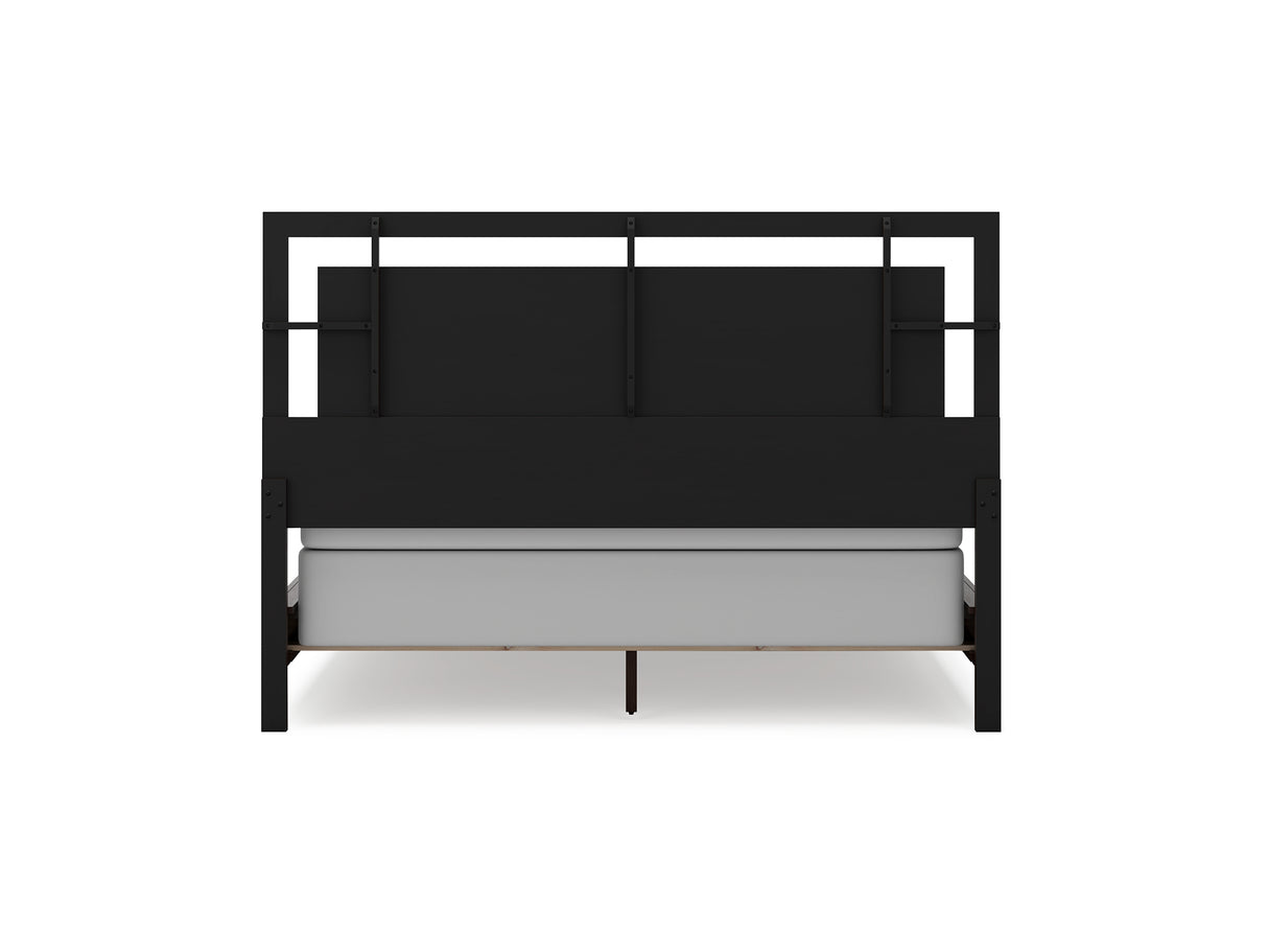 Covetown Dark Brown California King Panel Bed