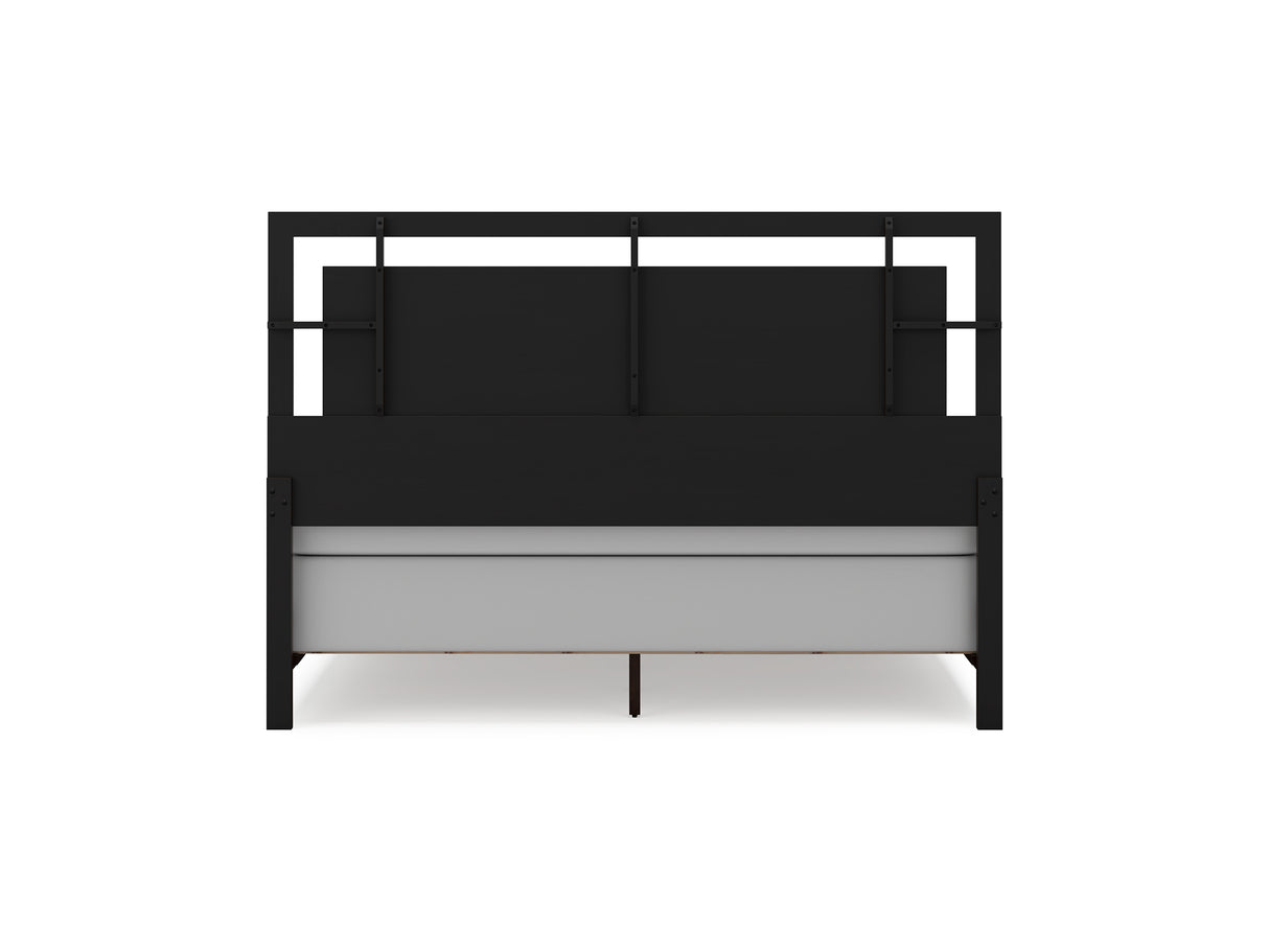 Covetown Dark Brown King Panel Bed, Dresser And Mirror