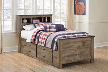 Trinell Brown Under Bed Storage with Side Rail