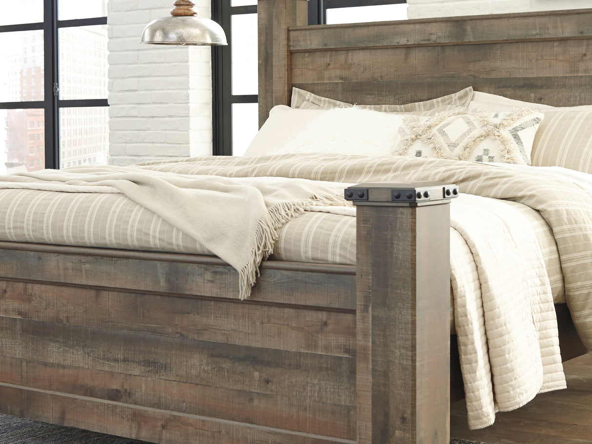 Trinell Brown King Poster Bed
