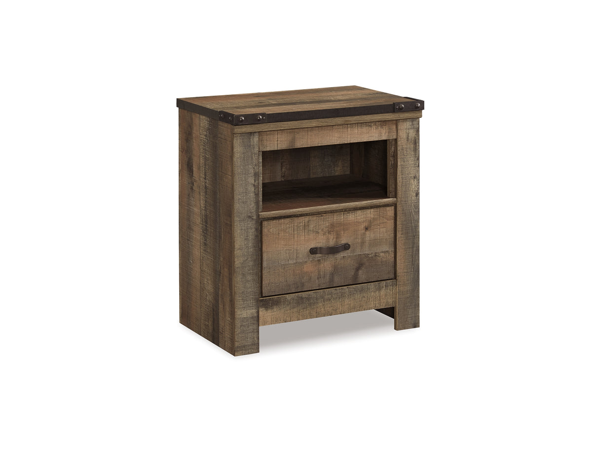 Trinell Brown Queen Poster Bed, Dresser, Mirror And Nightstand