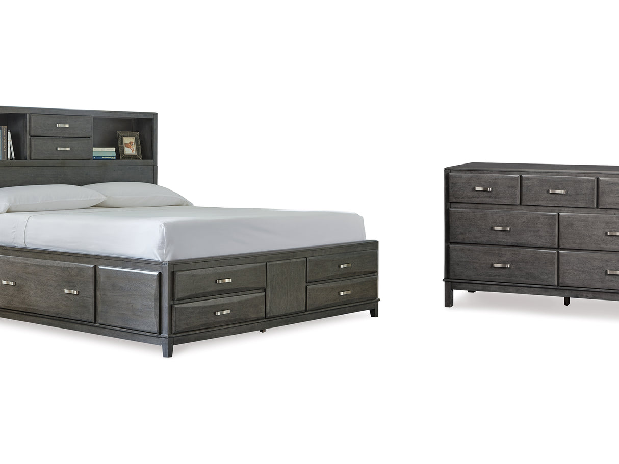 Caitbrook Gray Queen Storage Bed And Dresser