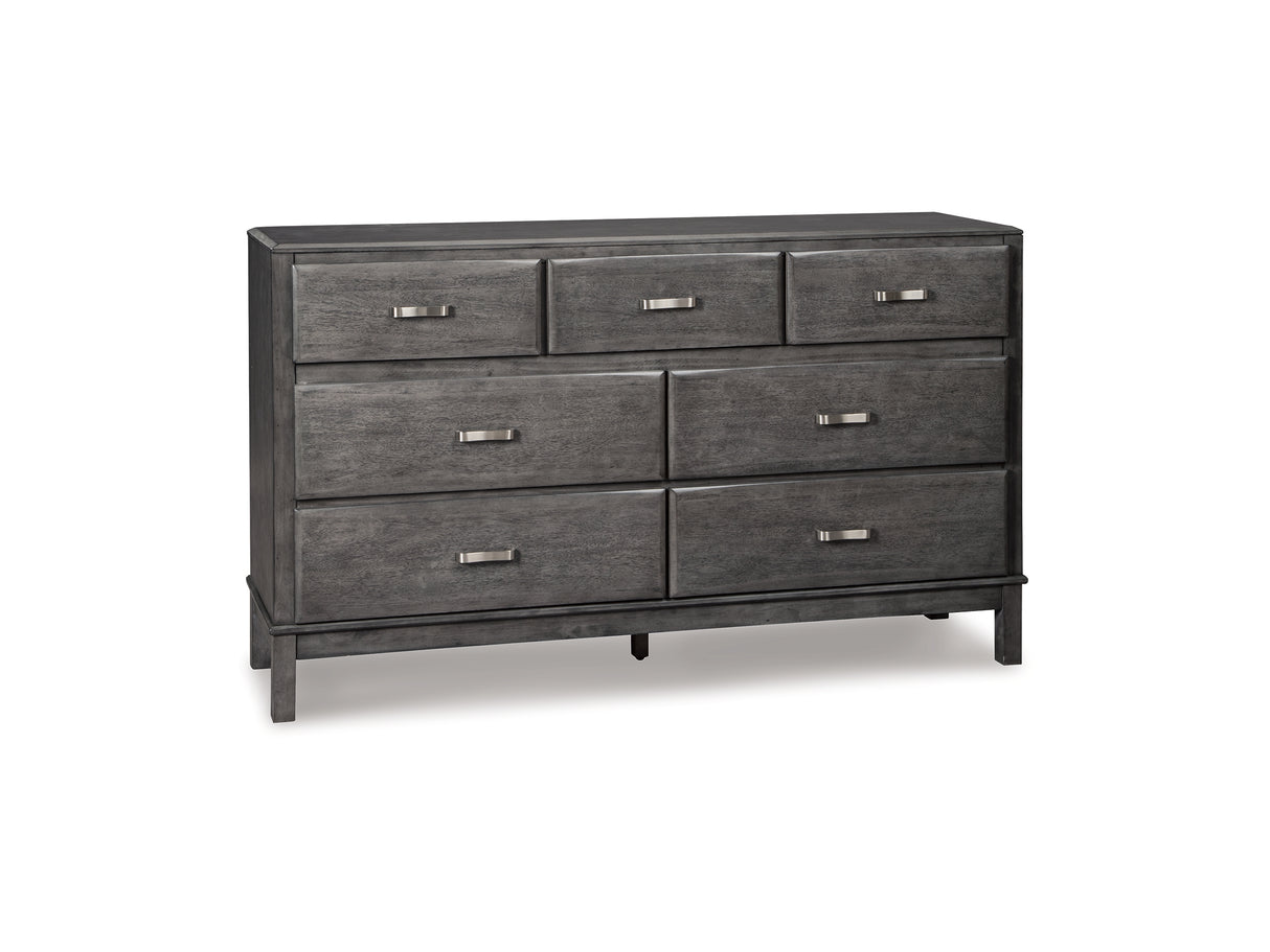 Caitbrook Gray King Storage Bed, Dresser, Chest And 2 Nightstands