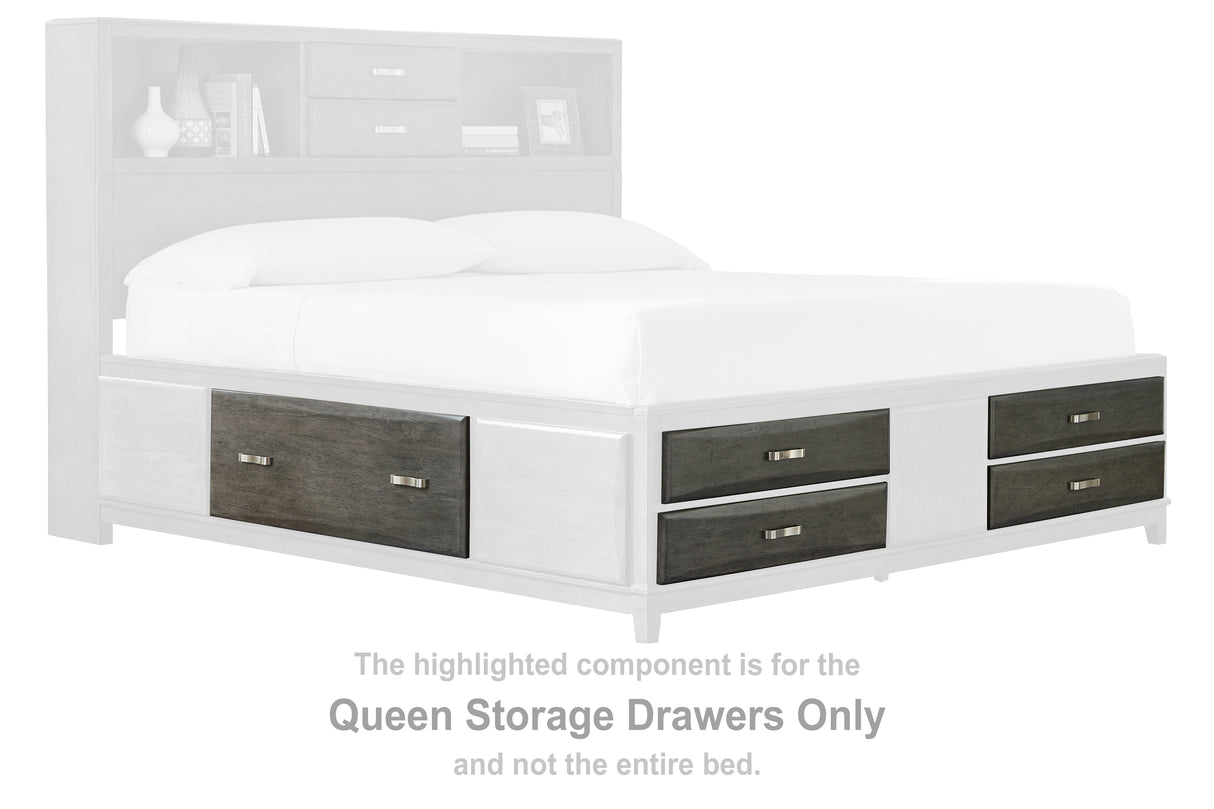 Caitbrook Gray Queen Storage Drawers