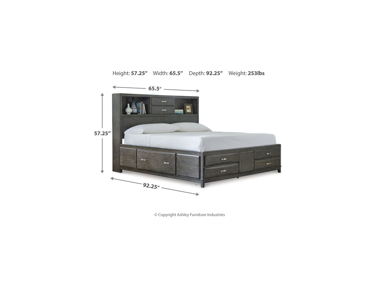 Caitbrook Gray Queen Storage Bed And Chest