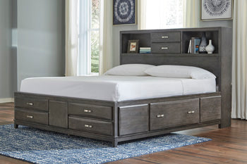 Caitbrook Gray King/California King Storage Headboard