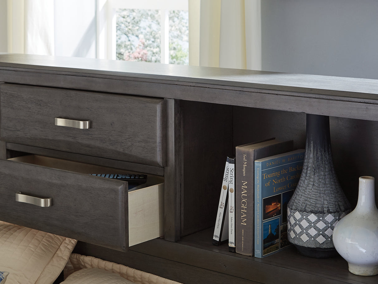 Caitbrook Gray Queen Storage Bed And Dresser