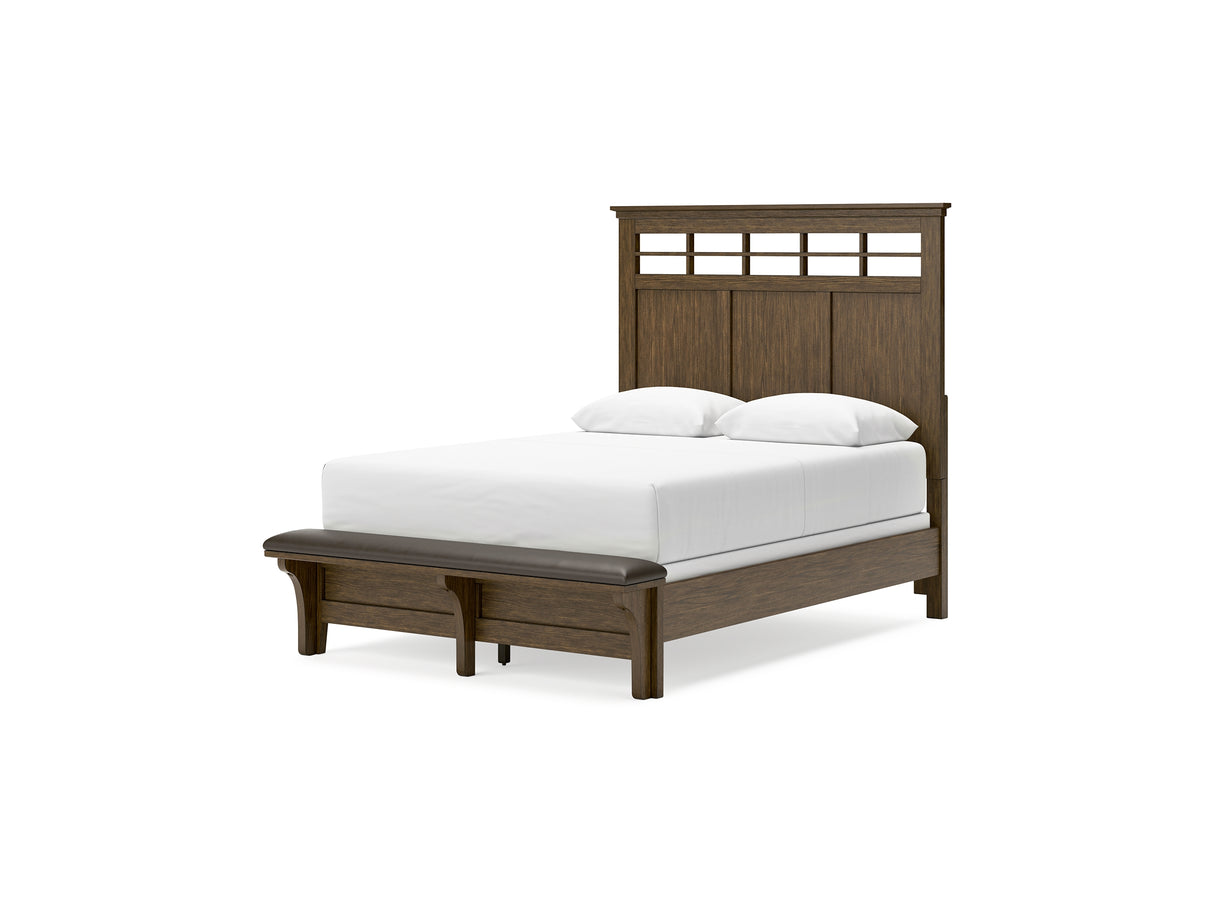 Shawbeck Dark Brown Queen Panel Bed