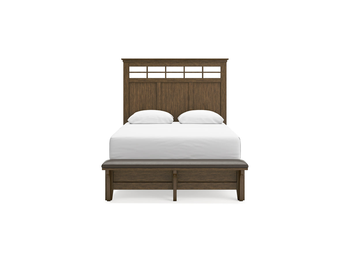 Shawbeck Dark Brown Queen Panel Bed