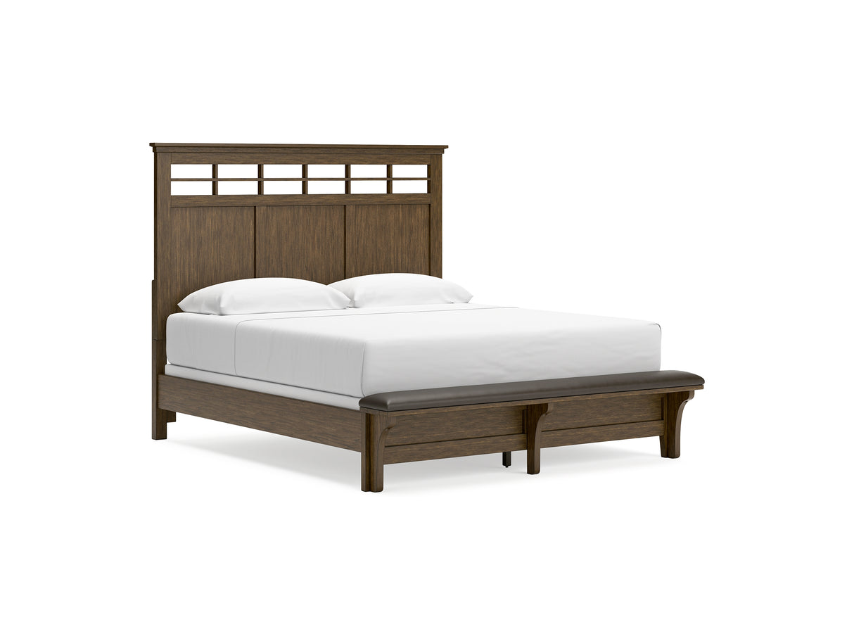 Shawbeck Dark Brown California King Panel Bed