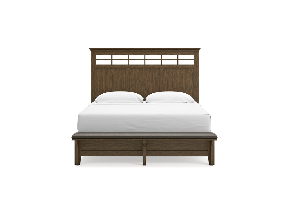 Shawbeck Dark Brown California King Panel Bed
