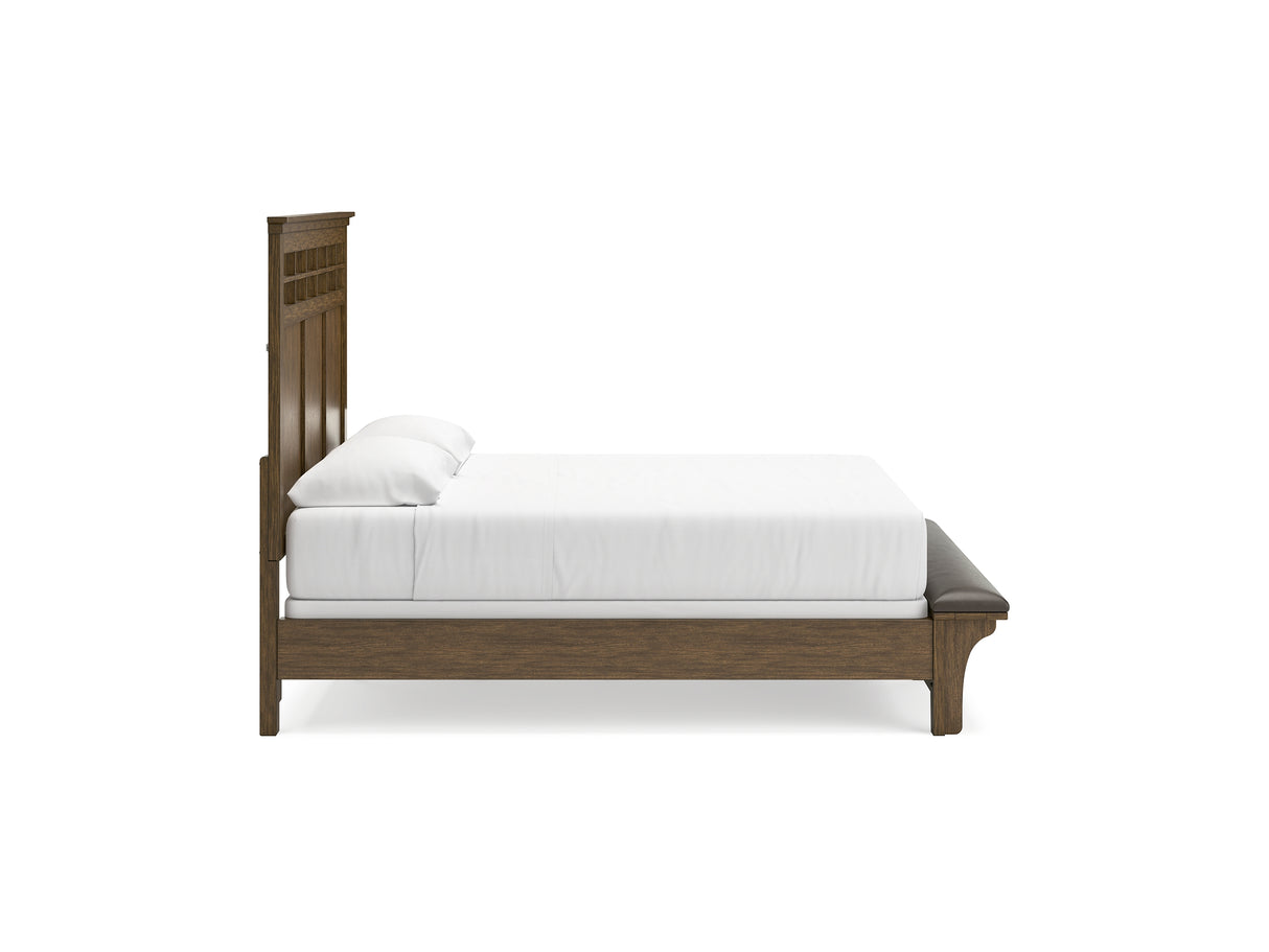 Shawbeck Dark Brown California King Panel Bed