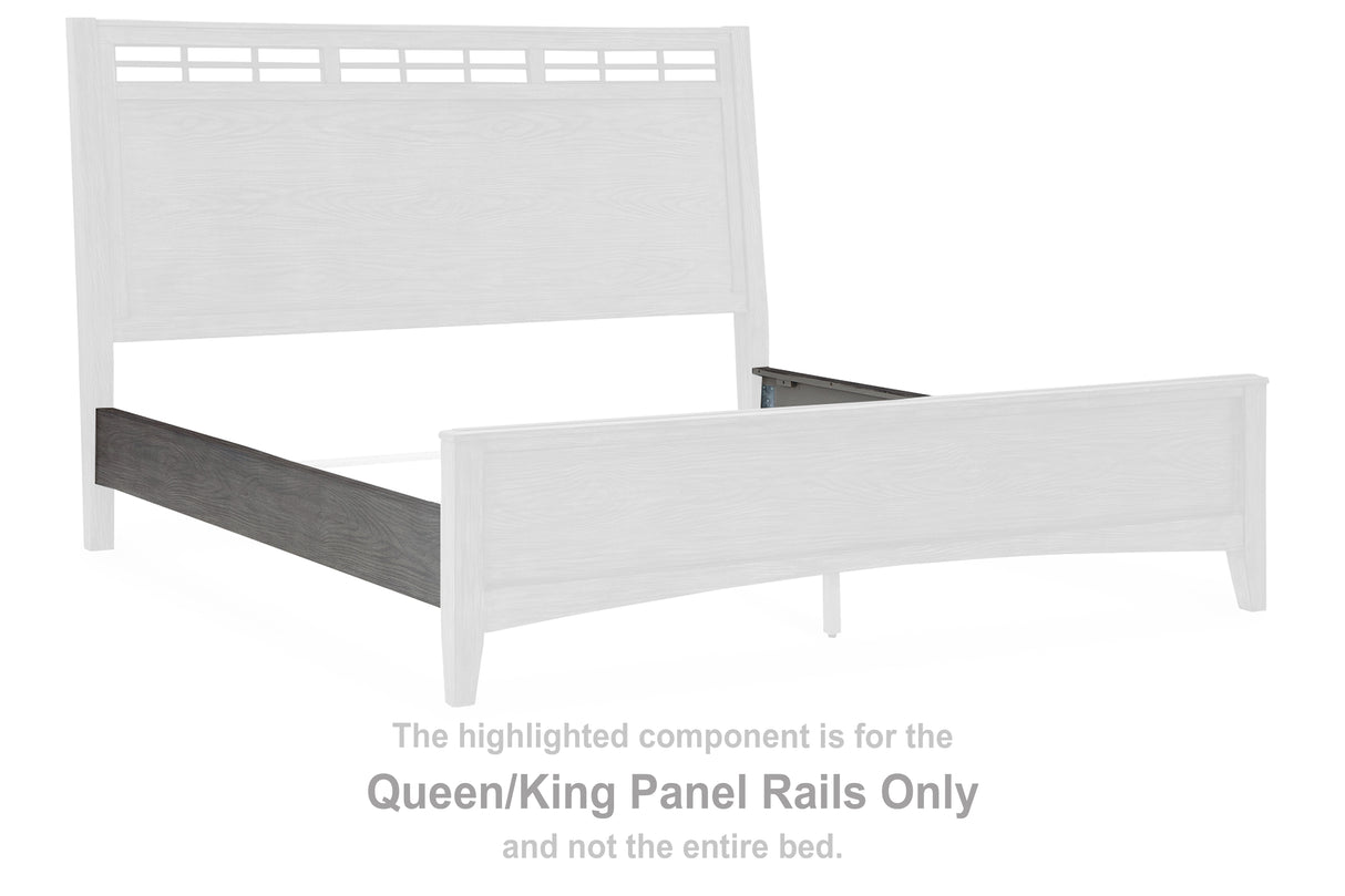 Montillan Grayish Brown Queen/King Panel Rails