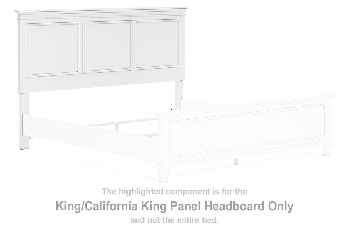 Fortman White King/California King Panel Headboard