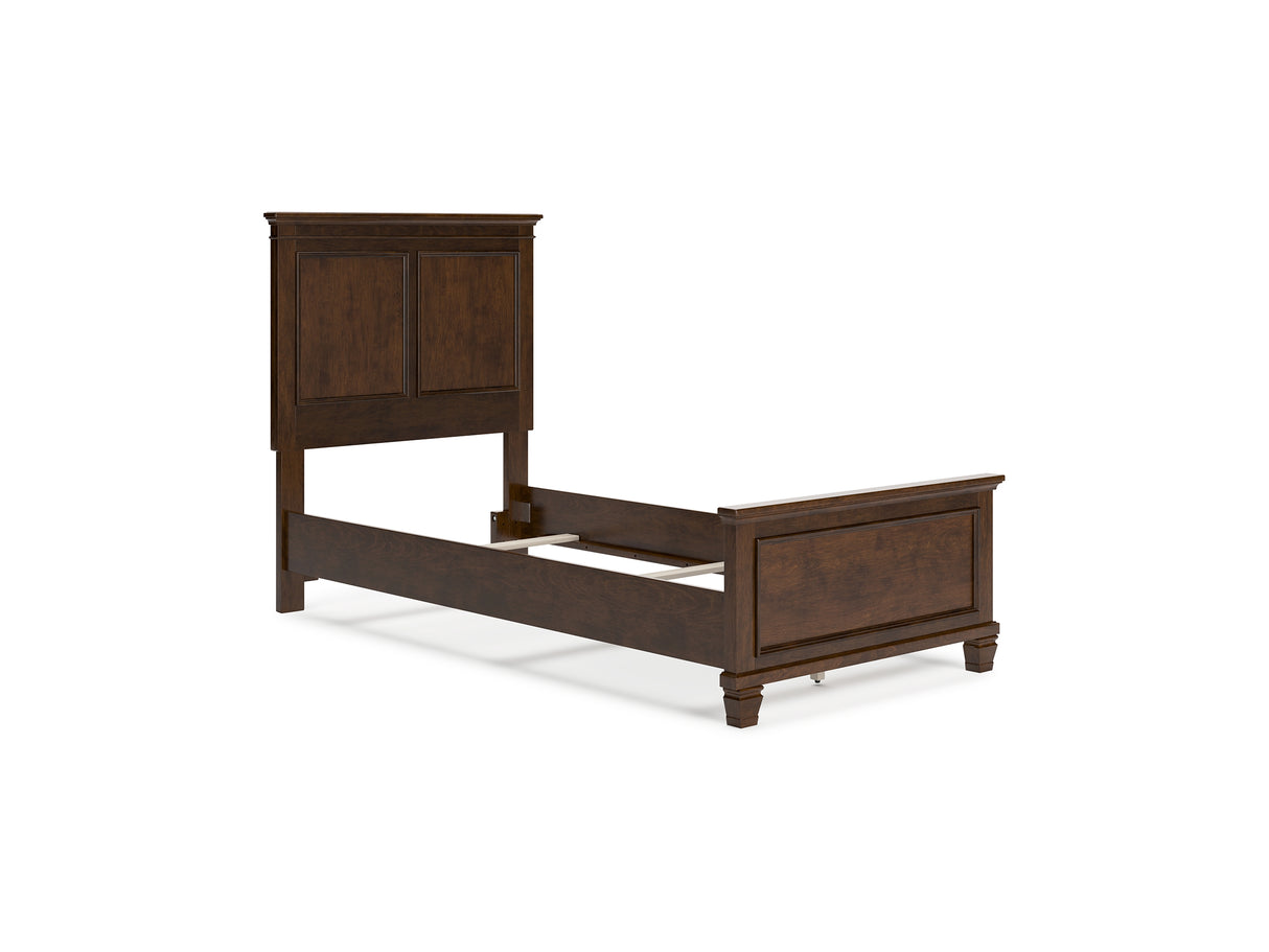 Danabrin Brown Twin Panel Bed, Dresser And Mirror