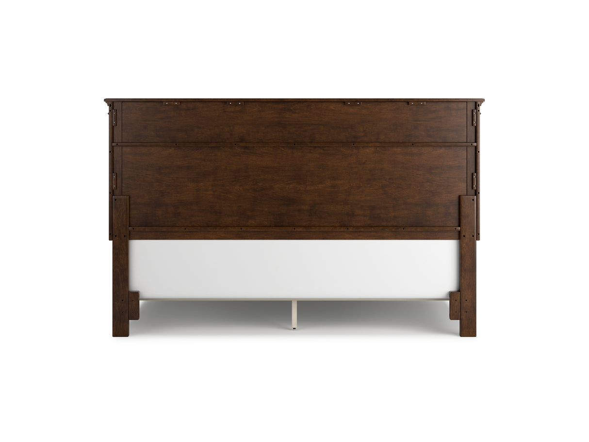 Danabrin Brown California King Panel Bed, Dresser And Mirror