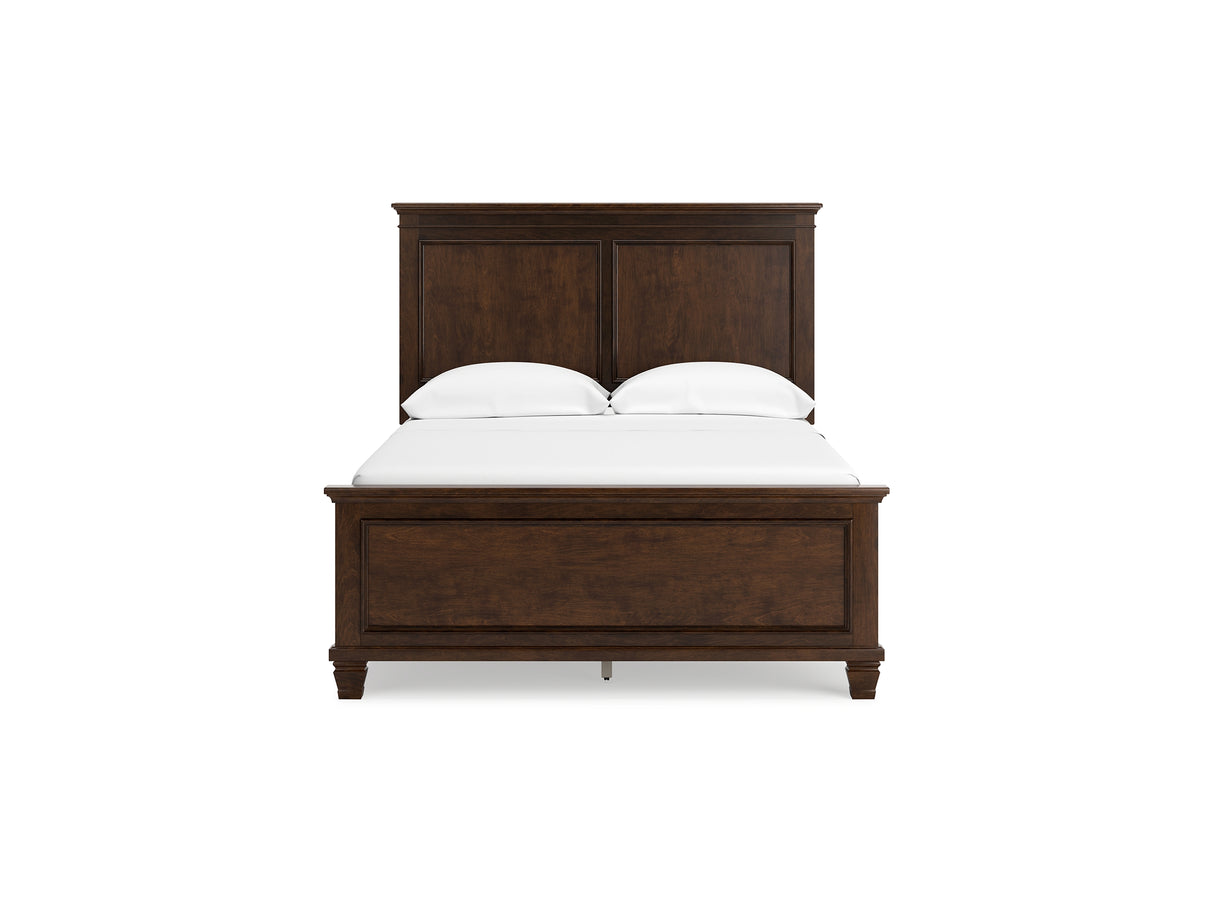 Danabrin Brown Full Panel Bed, Dresser And Mirror