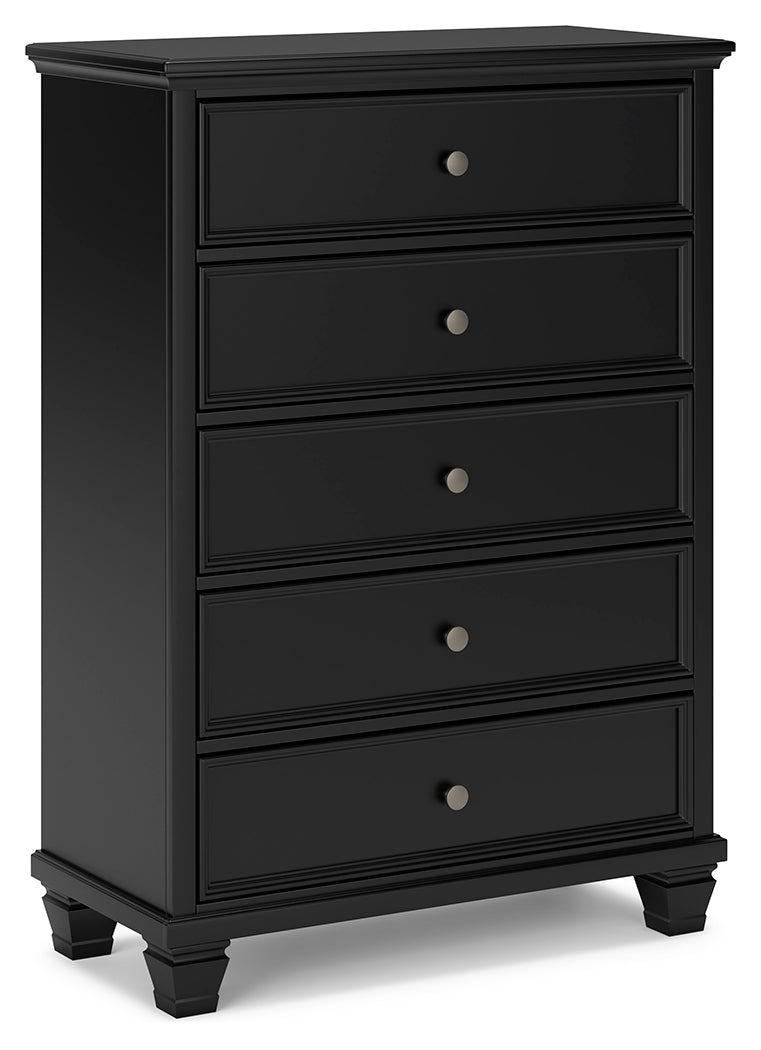 Lanolee Black Chest Of Drawers