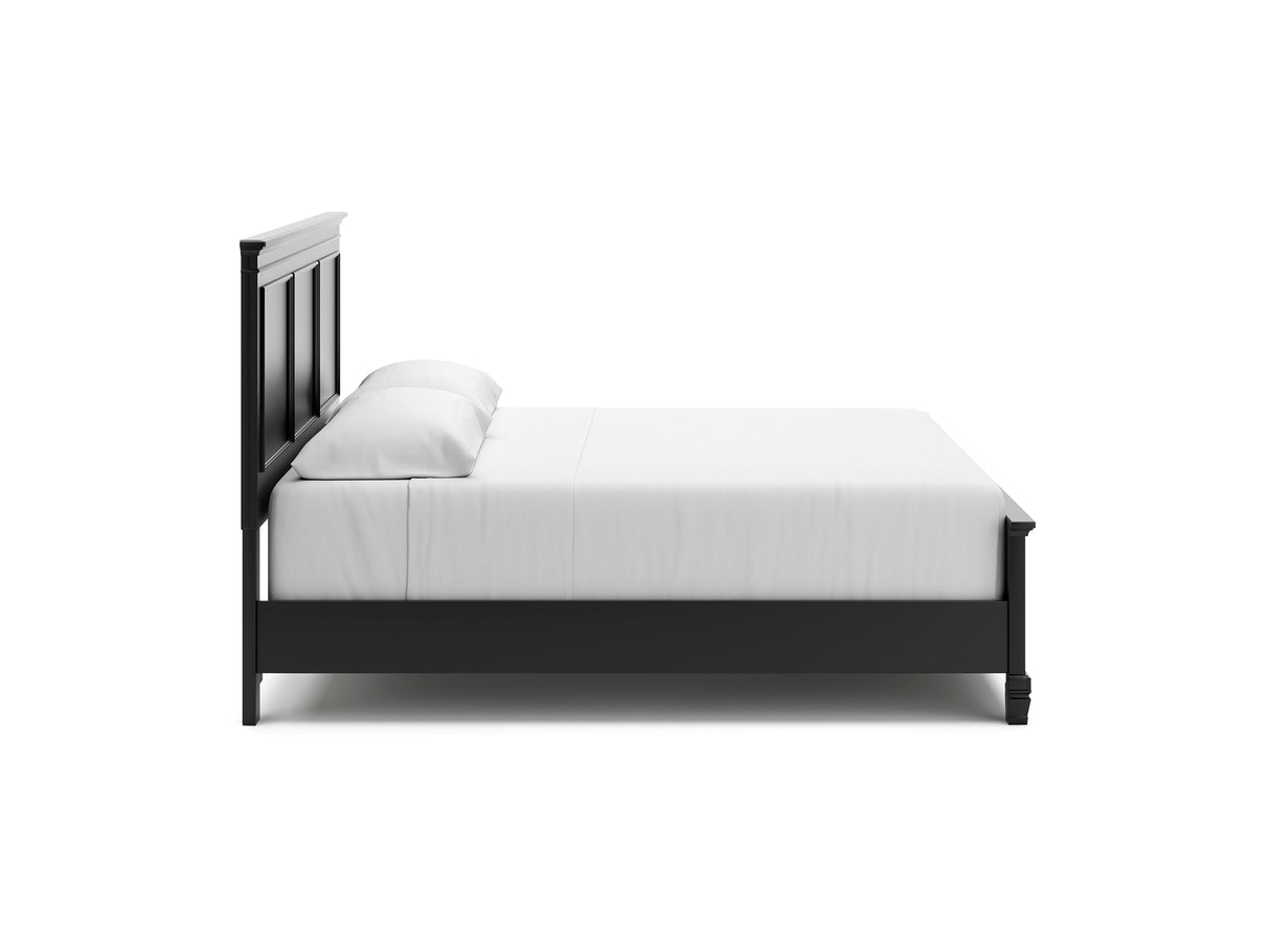 Lanolee Black King Panel Bed