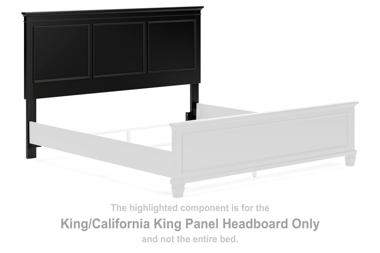 Lanolee Black King/California King Panel Headboard