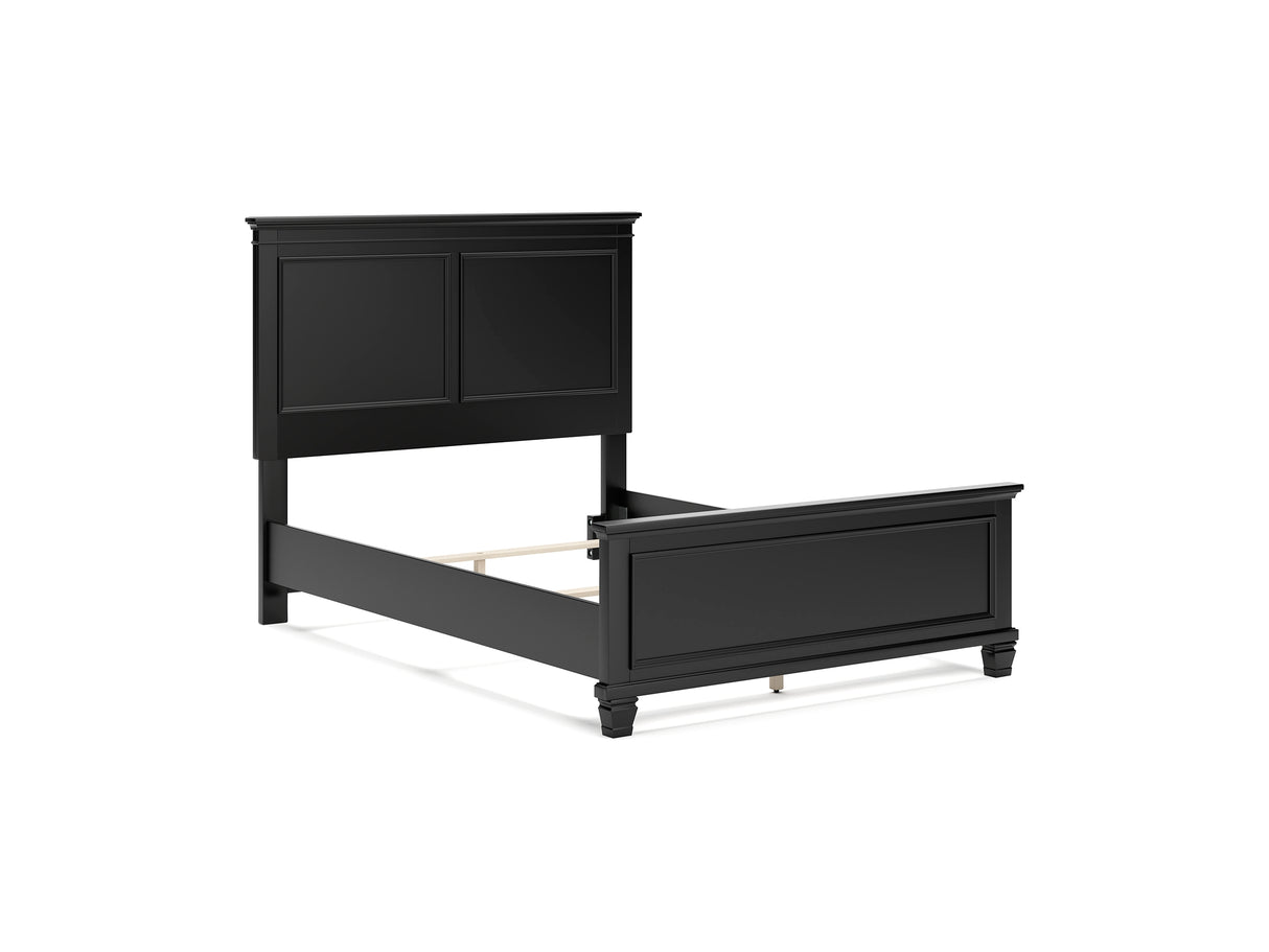 Lanolee Black Full Panel Bed, Dresser And Mirror
