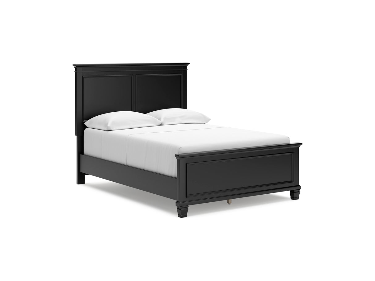 Lanolee Black Full Panel Bed, Dresser And Mirror