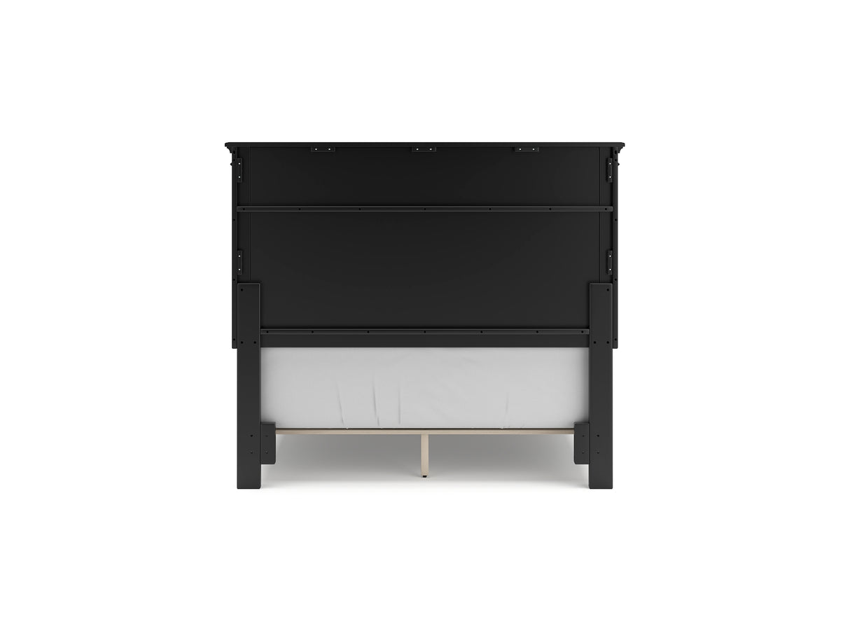 Lanolee Black Full Panel Bed, Dresser And Mirror