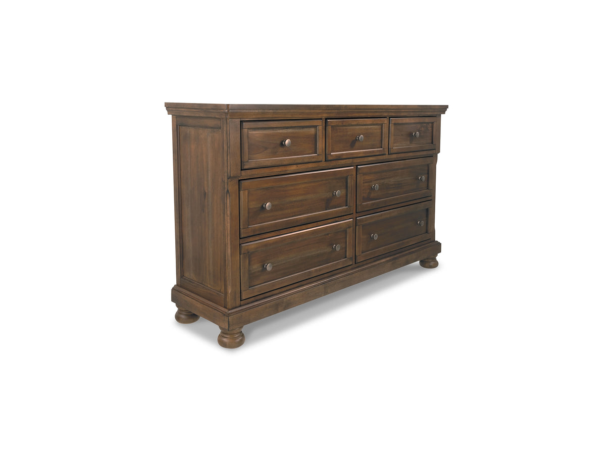 Flynnter Medium Brown King Bed, Dresser, Chest And 2 Nightstands