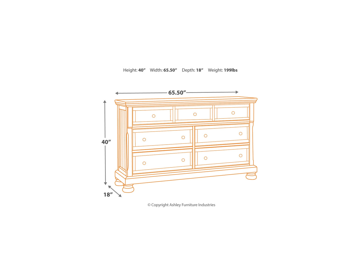 Flynnter Medium Brown King Bed, Dresser, Chest And 2 Nightstands