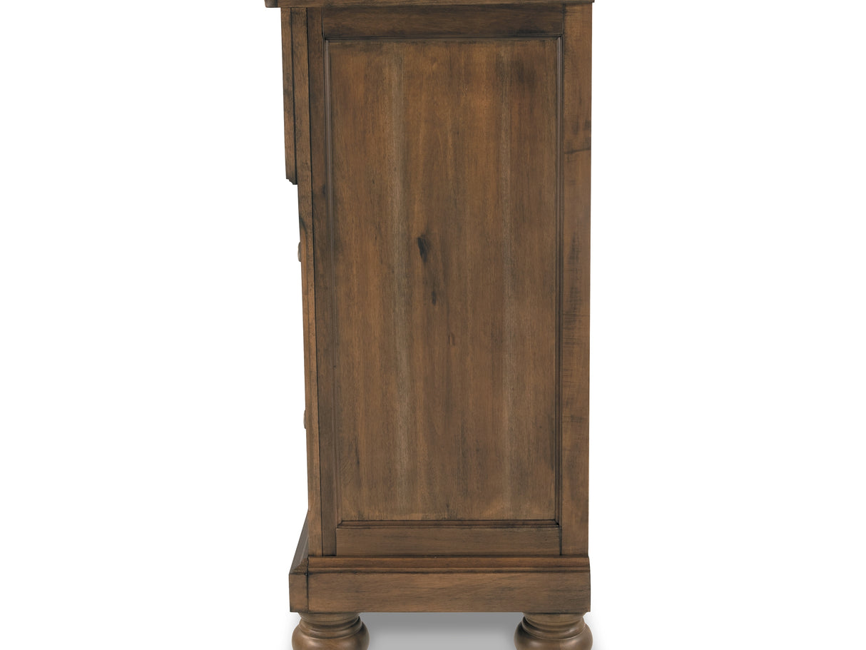 Flynnter Medium Brown King Bed, Dresser, Chest And 2 Nightstands