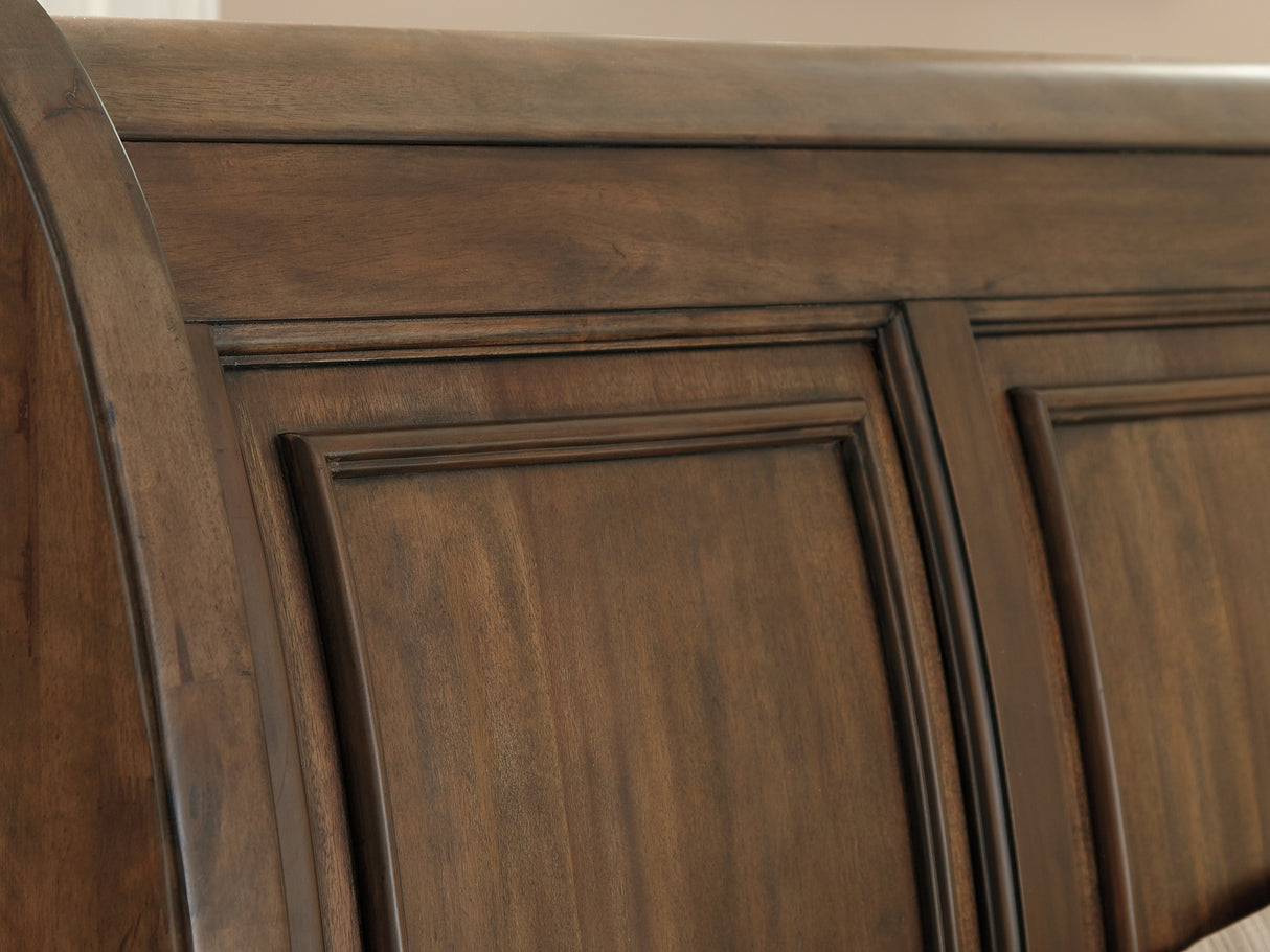 Flynnter Medium Brown King Bed, Dresser, Chest And 2 Nightstands