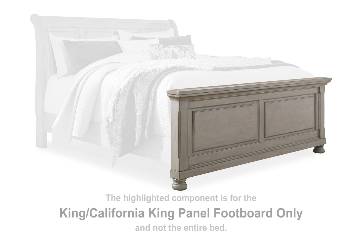 Lettner Light Gray King/California King Panel Footboard