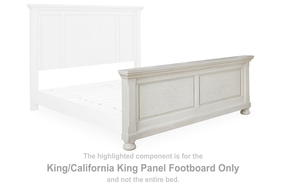 Robbinsdale Antique White King/California King Panel Footboard