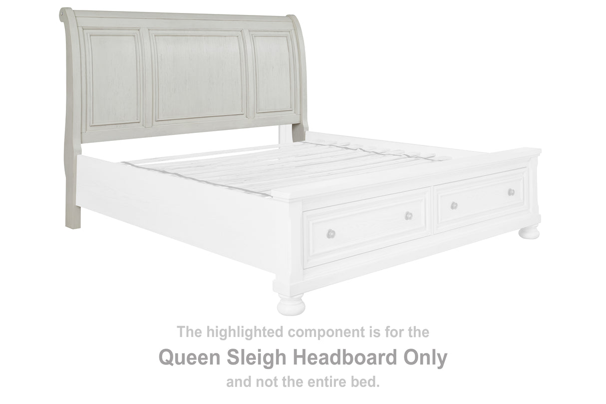 Robbinsdale Antique White Queen Sleigh Headboard