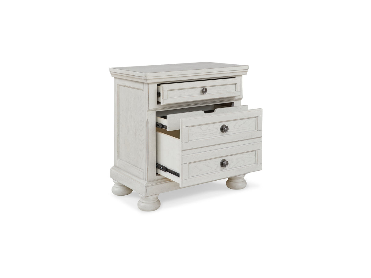 Robbinsdale Antique White Queen Panel Bed, Dresser, Chest And 2 Nightstands