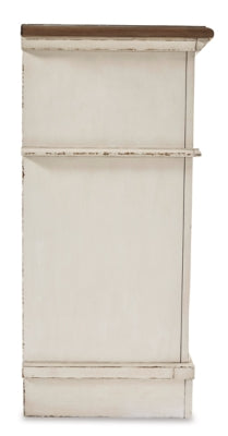 Realyn Chipped White Dresser And Mirror