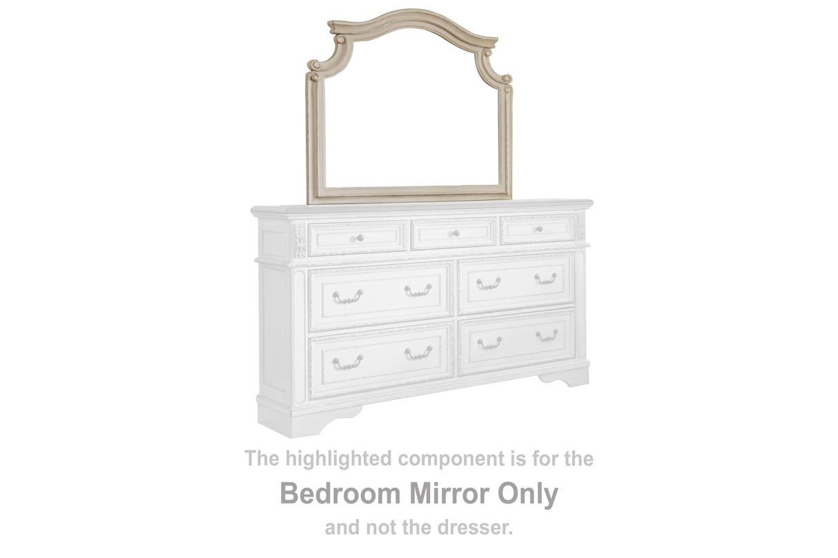 Realyn Chipped White Bedroom Mirror