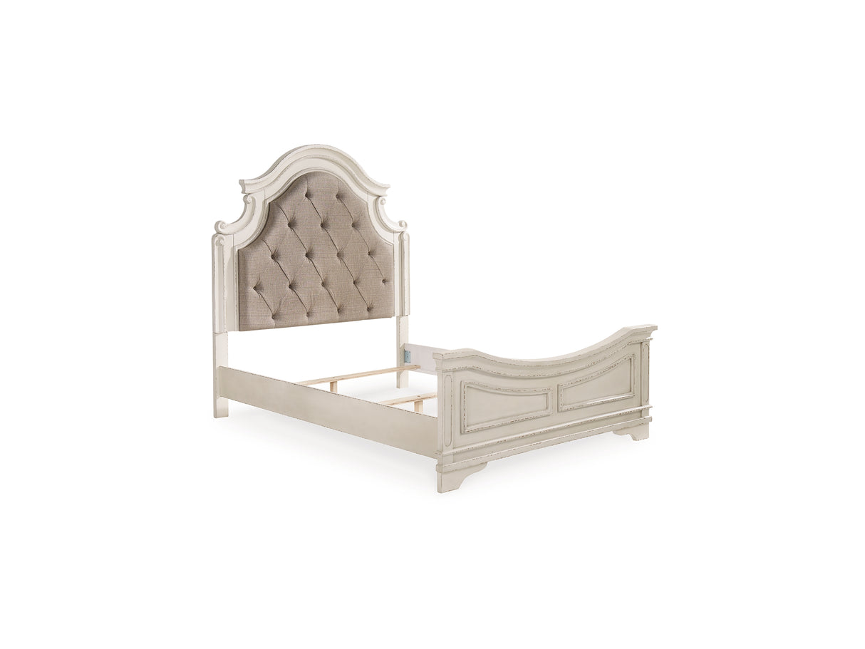 Realyn Two-Tone Queen Panel Bed, Dresser, Chest And 2 Nightstands