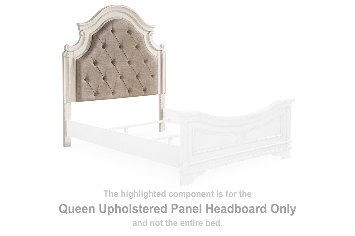 Realyn Two-tone Queen Upholstered Panel Headboard