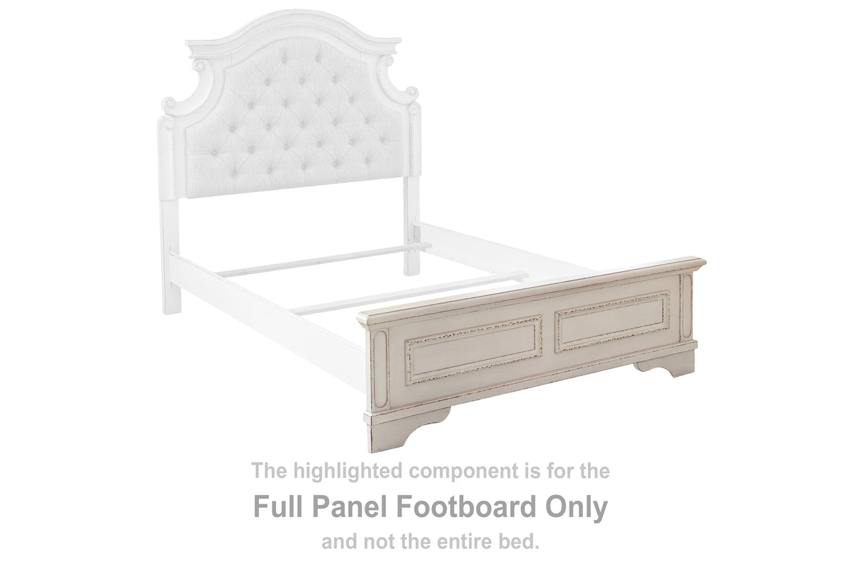 Realyn Chipped White Full Panel Footboard