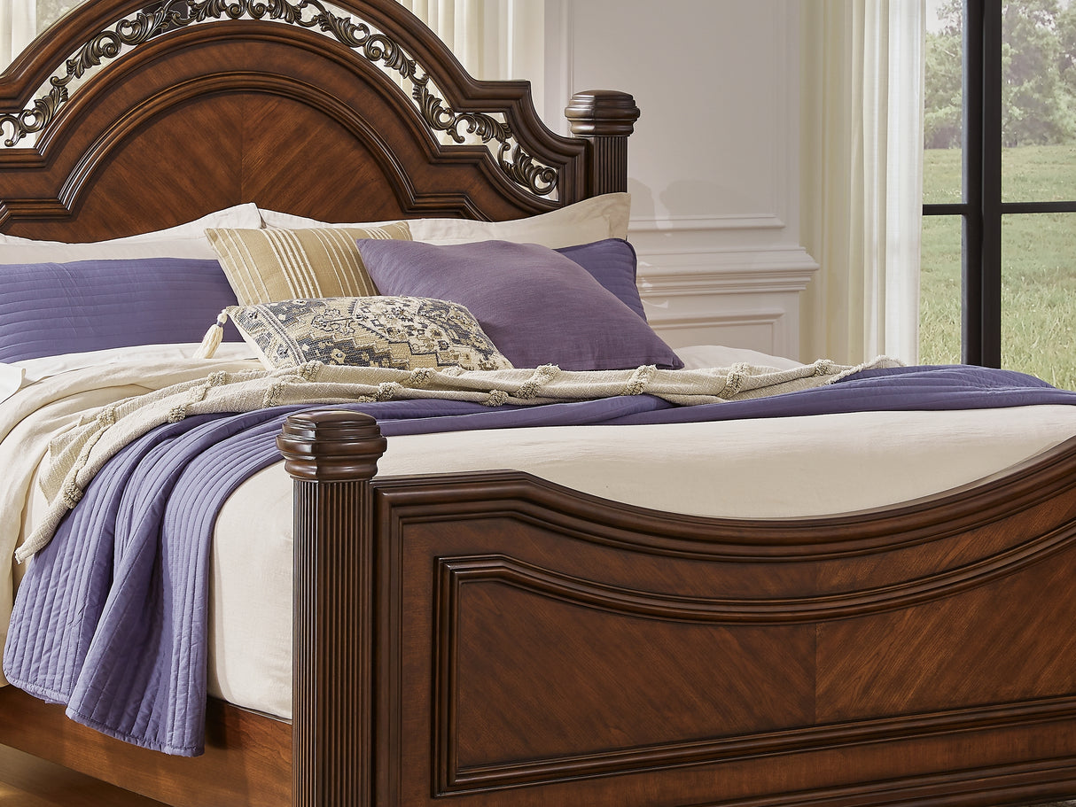 Lavinton Brown King Poster Bed