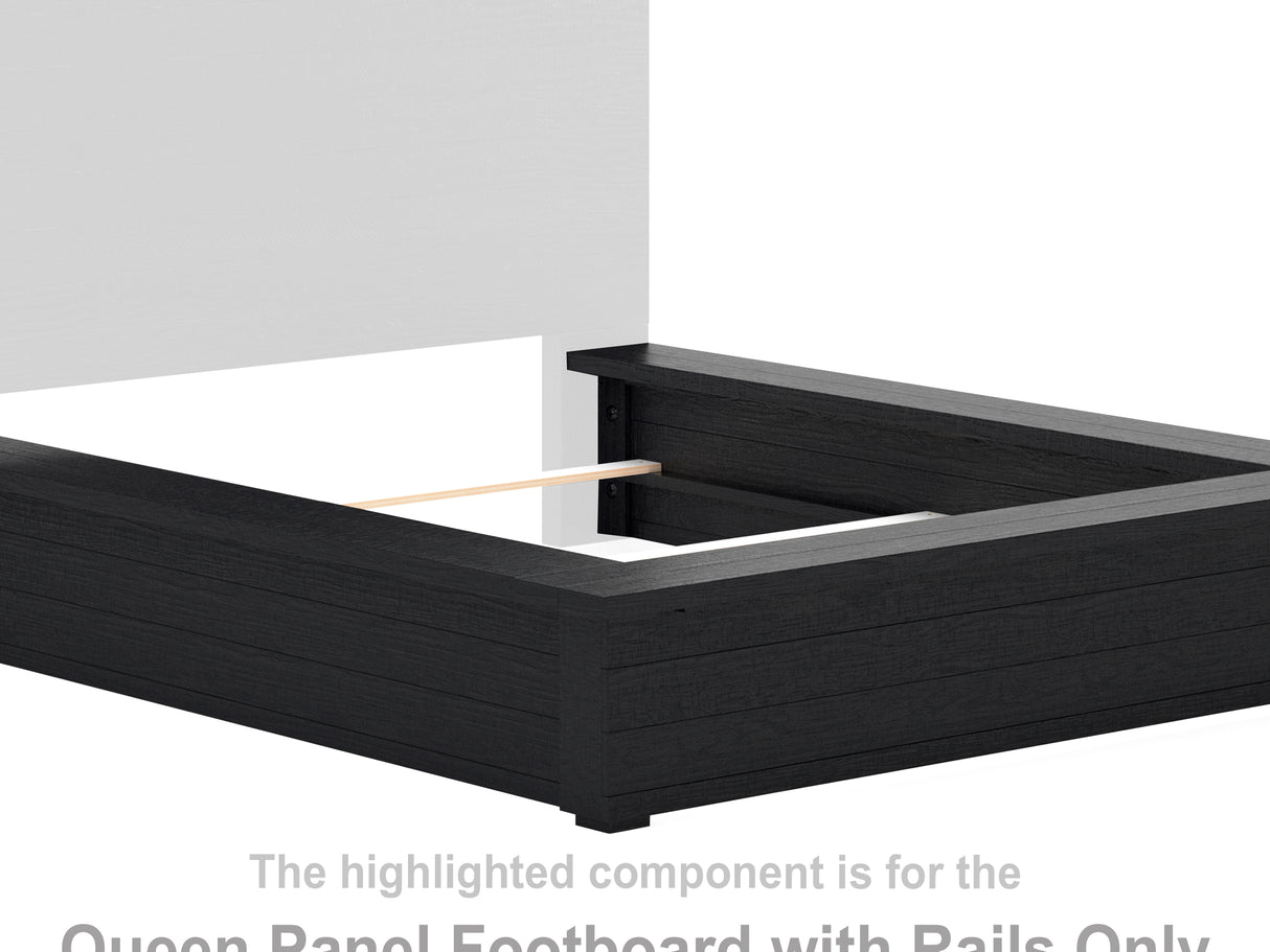 Londer Queen Panel Footboard with Rails