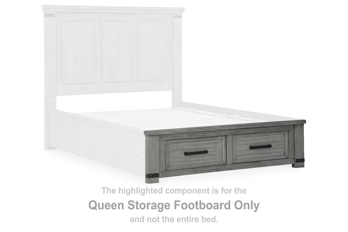 Russelyn Gray Queen Storage Footboard