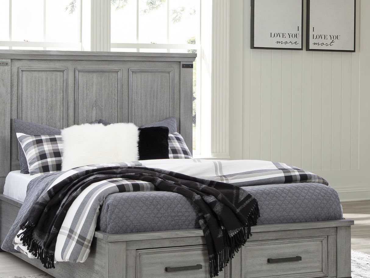 Russelyn Gray Queen Storage Bed