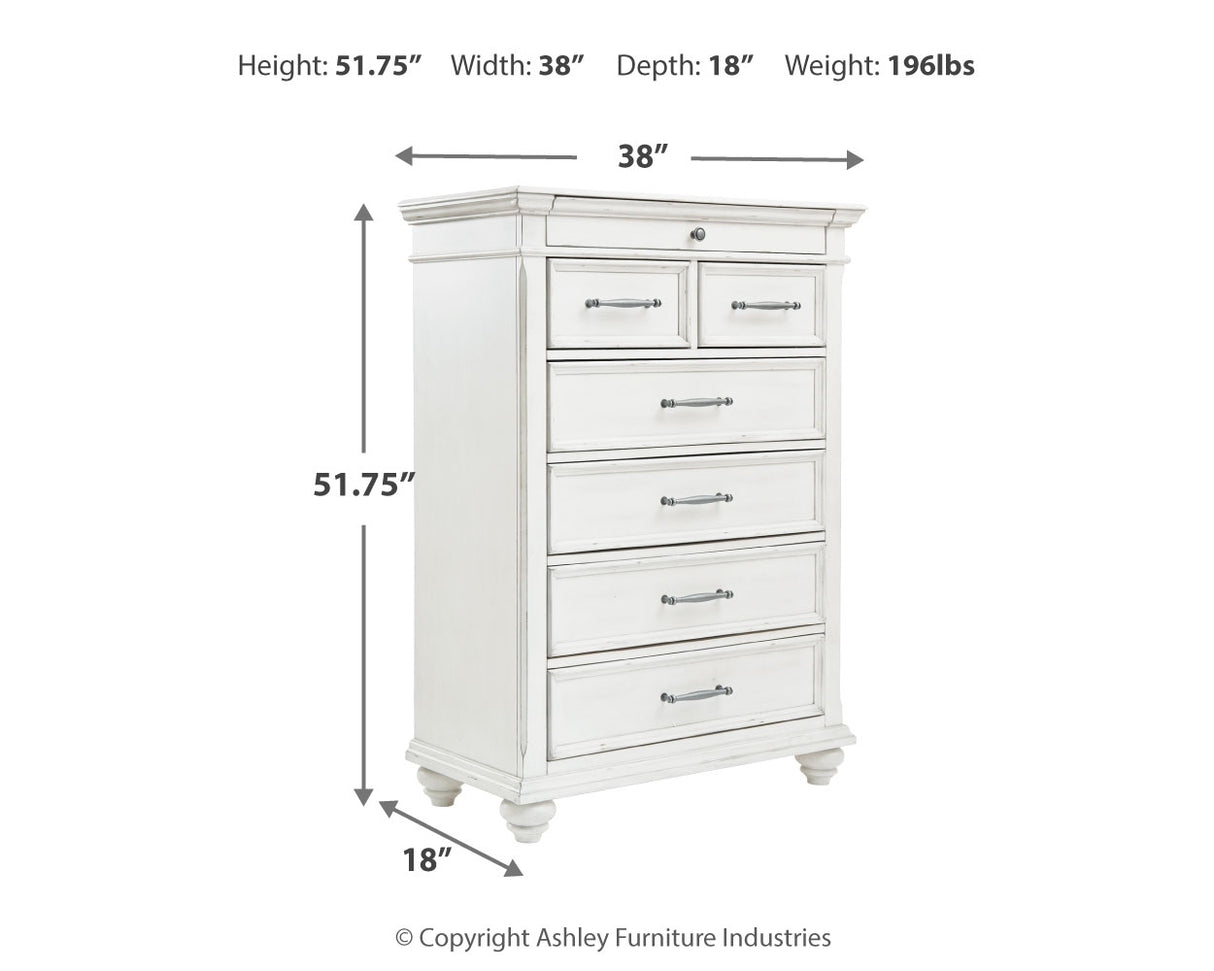 Kanwyn Whitewash Chest Of Drawers