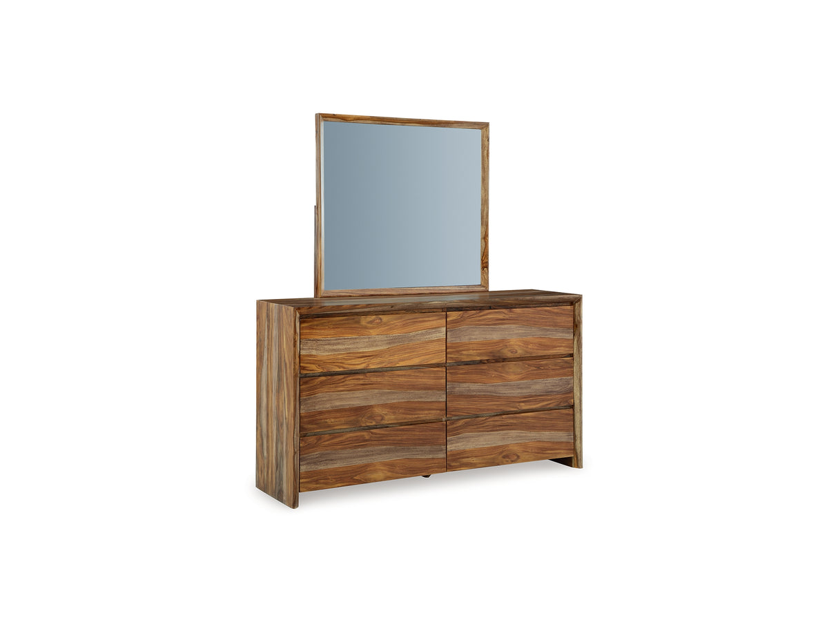 Dressonni Brown Dresser And Mirror